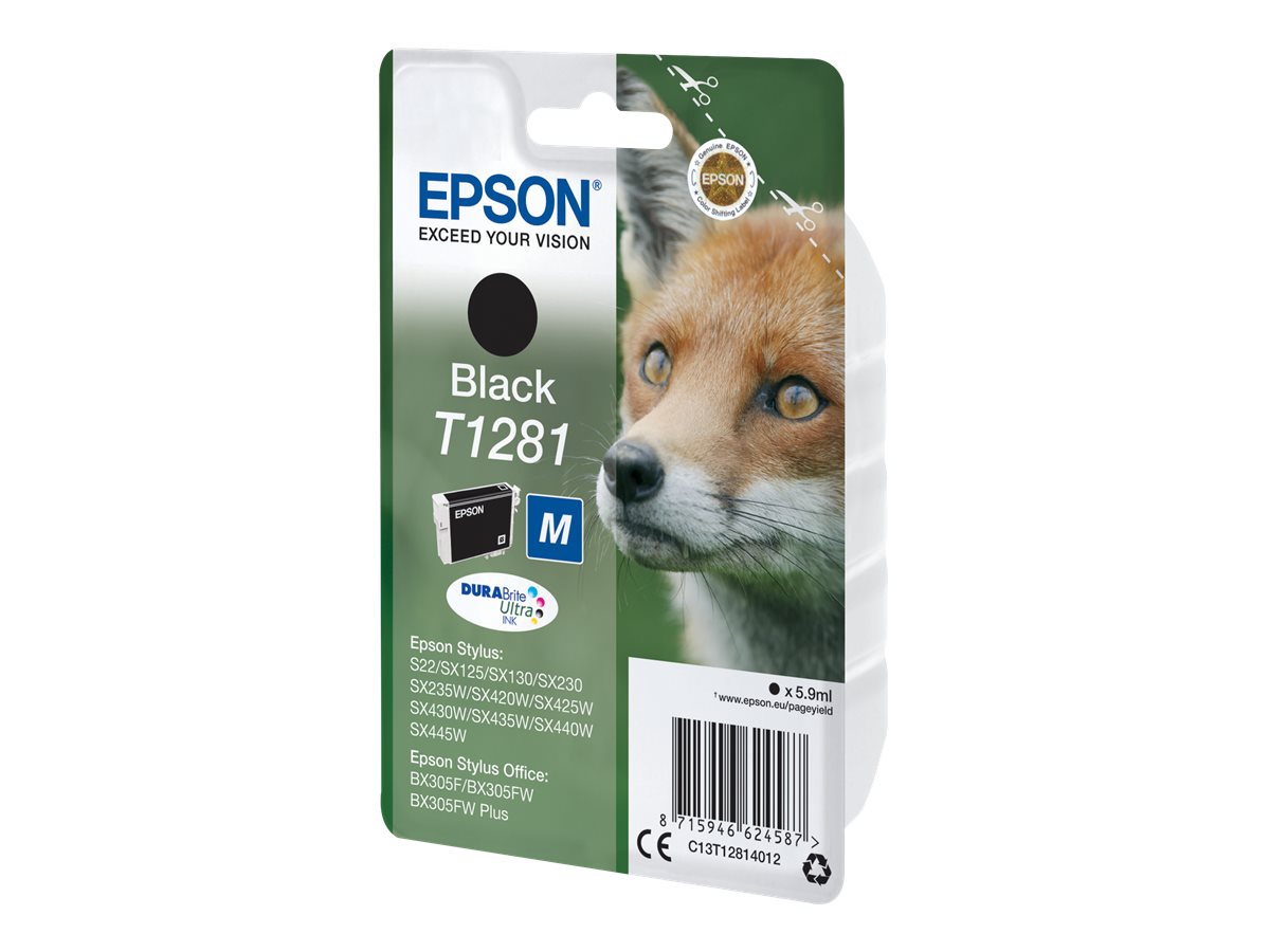 EPSON 6LB T1281 ink cartridge black standard capacity 5.9ml 1-pack blister without alarm EPSON 6LB T1281 ink cartridge black standard capacity 5.9ml 1-pack blister without alarm