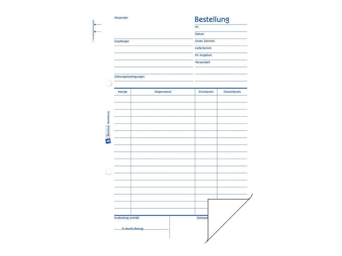 AVERY Zweckform Bestellung Formularbuch 1406 AVERY Zweckform Bestellung Formularbuch 1406