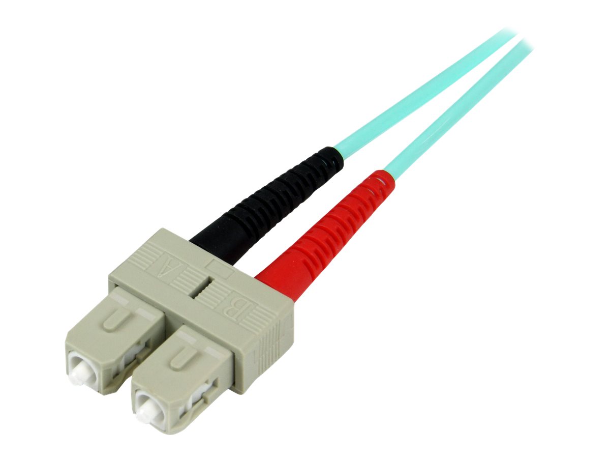 STARTECHCOM 10Gb Aqua LCSC Duplex 50125 Multimode LSZH Fiber Cable