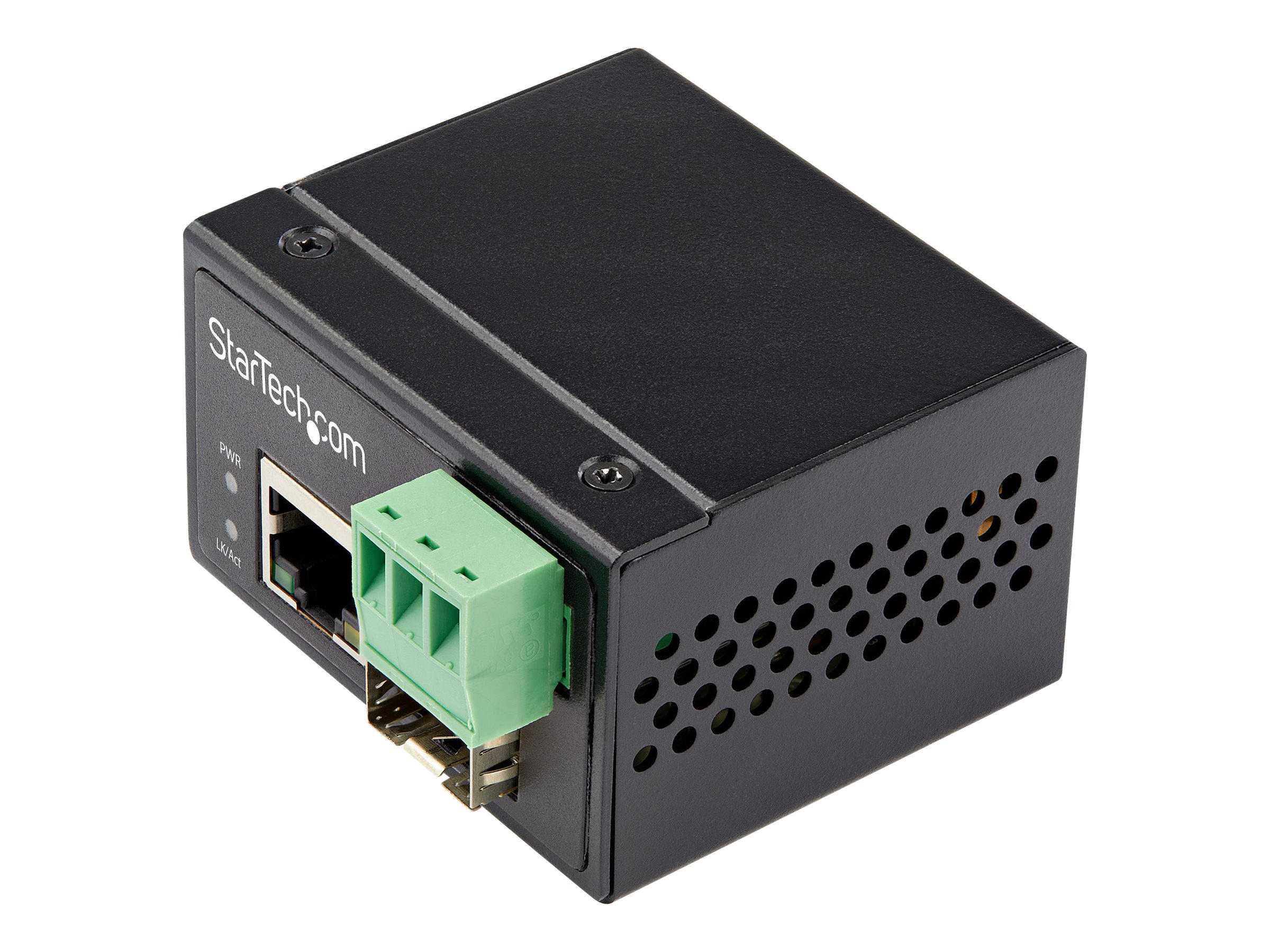 Industrial Media Converter - 100Mbit/s Medienkonverter LWL Kupfer - SM/MM Glasfaser auf Kupfer 12-56V DC IP-30
