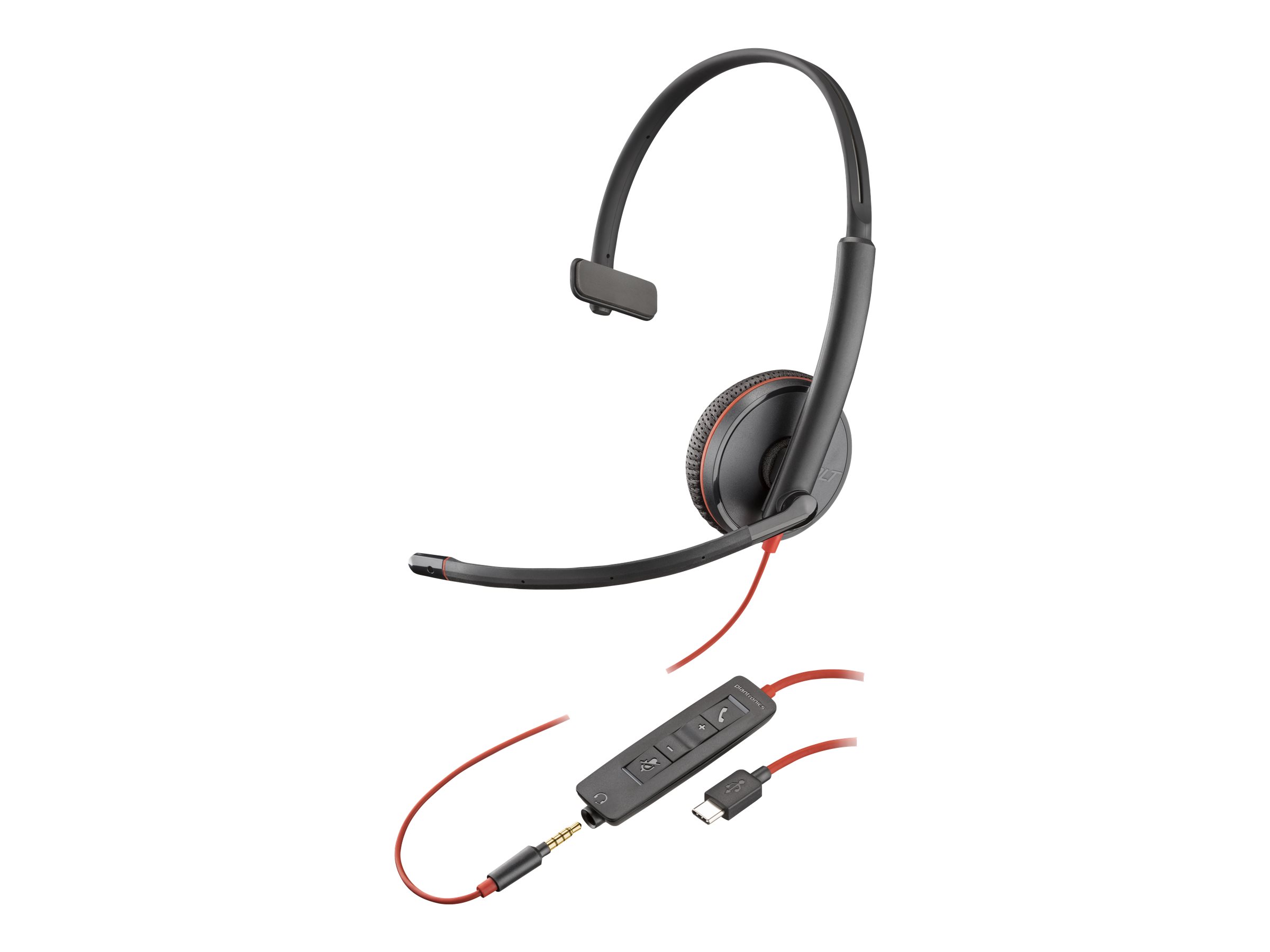 HP Poly Blackwire C3215 Monaural Headset +Carry Case Bulk HP Poly Blackwire C3215 Monaural Headset +Carry Case Bulk