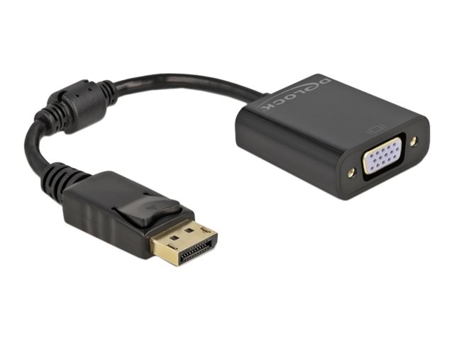 Delock Adapter DisplayPort 1.2 Stecker zu VGA Buchse Passiv schwarz Delock Adapter DisplayPort 1.2 Stecker zu VGA Buchse Passiv schwarz