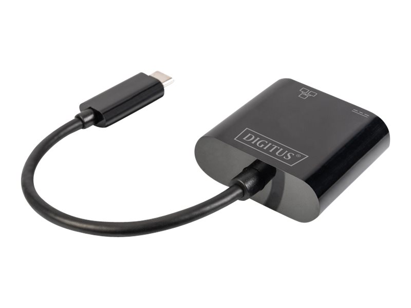 DIGITUS USB Type-C Gigabit Ethernet Adapter mit Power Delivery Unterstuetzung