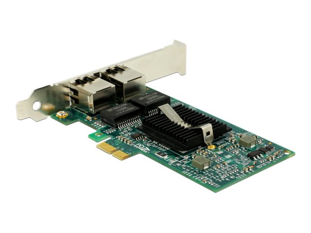 DELOCK PCI Express x1 Gigabit LAN 2x RJ45 Low Profile i82576