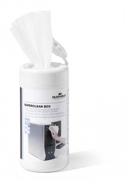 DURABLE Reinigungstuch Supercleanbox Spenderdose 100 TÃ¼cher