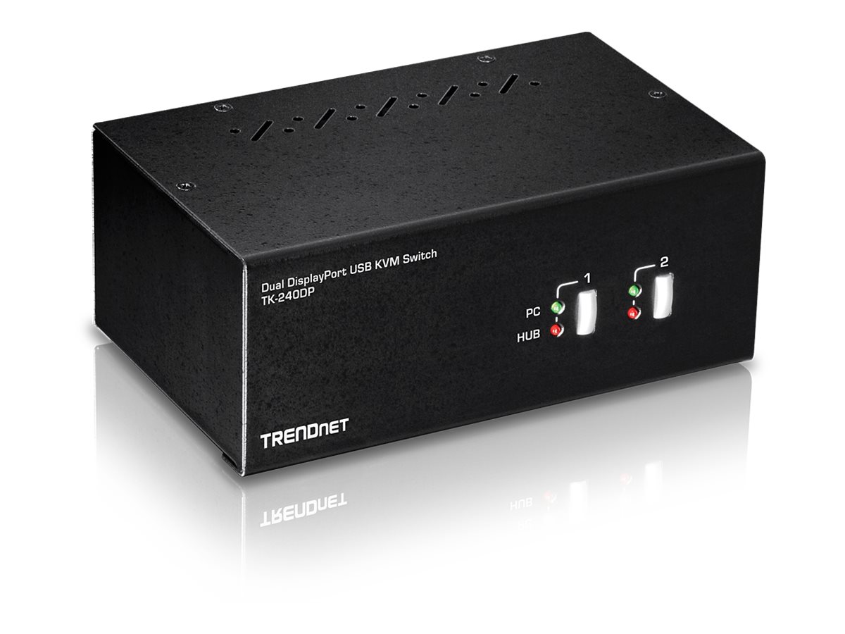 TRENDNET TK-240DP DisplayPort KVM Switch 2-Port Dual Monitor
