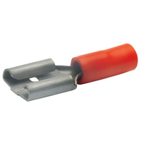 Klauke Flachsteckhuelse n. DIN 6,3x0,8mm 0,5-1qmm rot VZ isolie. Klauke Flachsteckhuelse n. DIN 6,3x0,8mm 0,5-1qmm rot VZ isolie.