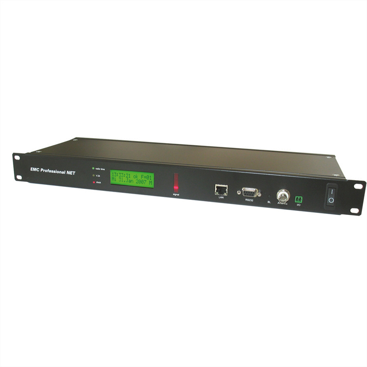GUDE 3011 EMC Professional Zeitserver mit integrierter Funkuhr fuer Industrieumgebungen 4826cm 19Zoll Rackmount