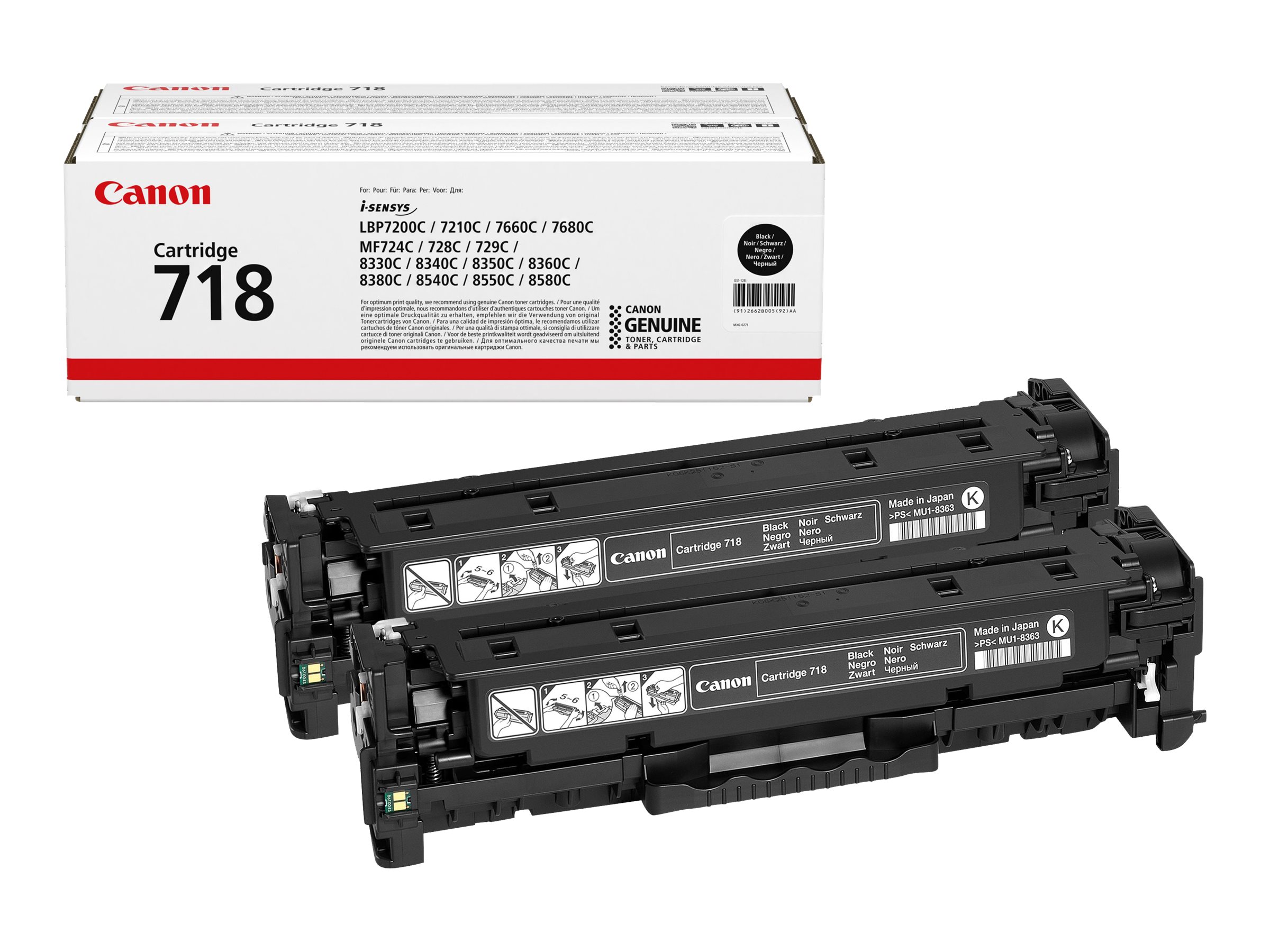 2662B005 CANON 718BK LBP Cartridge (2) 2662B005 CANON 718BK LBP Cartridge (2)