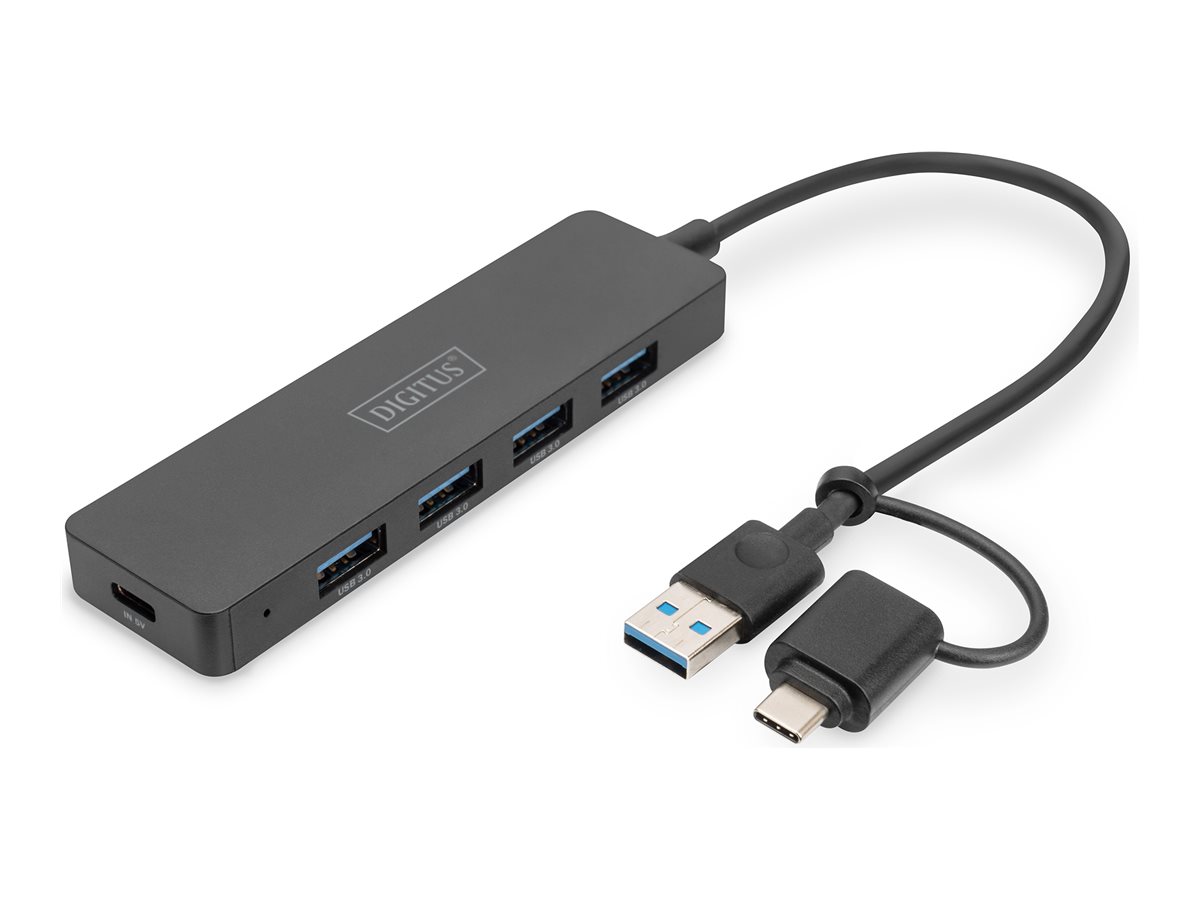 DIGITUS USB 3.0 Hub 4-Port, Slim Line