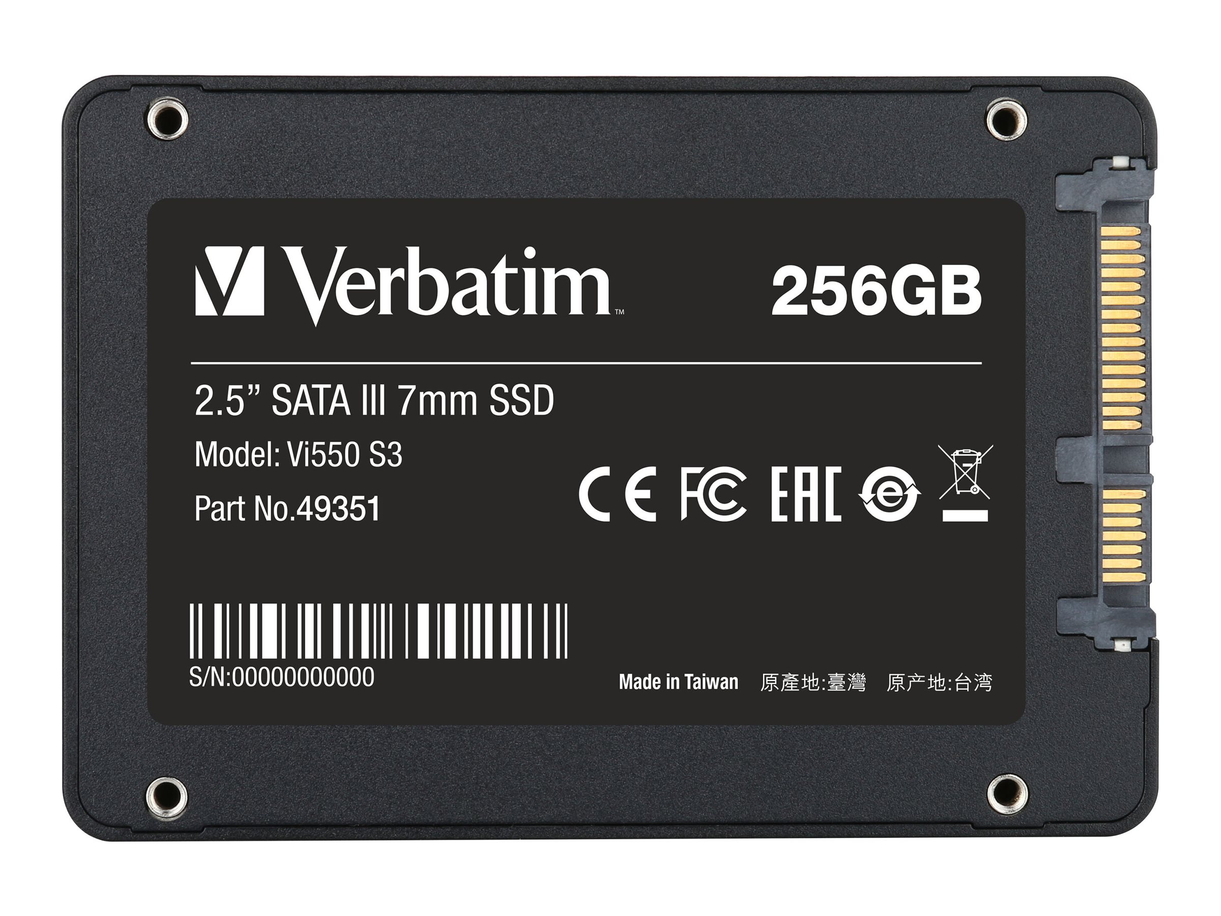 Verbatim 2,5" SSD Vi550 Sata III 256GB