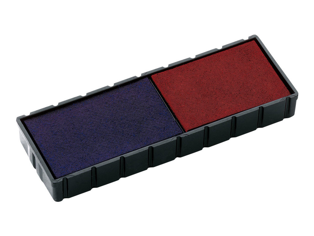 2 COLOP Ersatzstempelkissen E/12/2 blau/rot 5,5 x 0,8 cm
