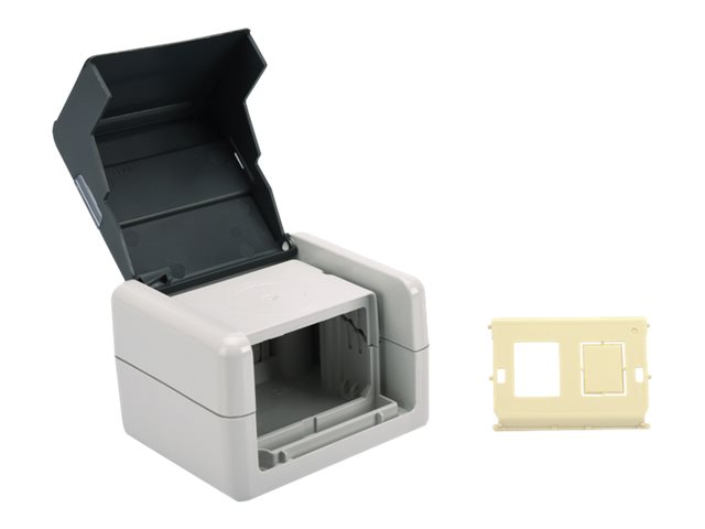DIGITUS DN93844OD2 Aussenaufputzgehäuse IP44 AufputzMontage Klappdeckel inkl Eingang für 2x Keystone Module