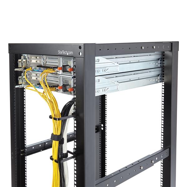 STARTECHCOM 1U Vertical Server Rack Cable Management DRing Hook 22x39in 57x10cm