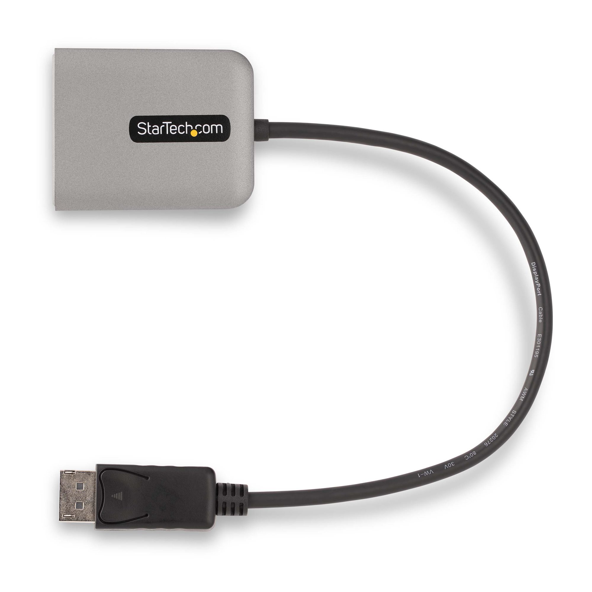 STARTECHCOM 2Port DisplayPort MST Hub Dual 4K 60Hz DP 14multiMonitor Video Adapter 1ft Builtin Cable USB Powered Windows Only