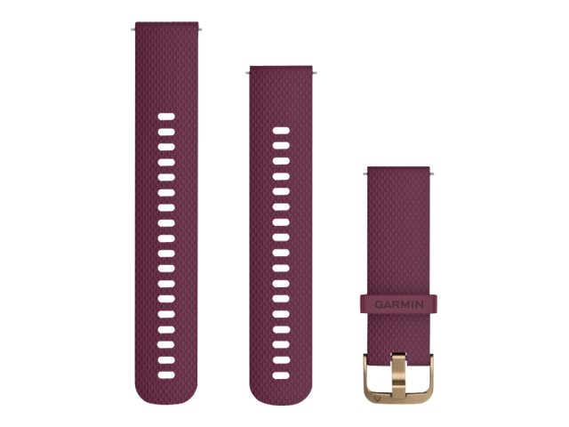Ersatzarmband 20mm Silikon Lila/Gold Schnalle Ersatzarmband 20mm Silikon Lila/Gold Schnalle