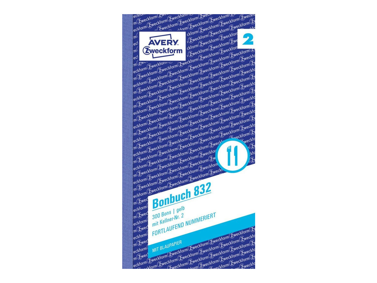 AVERY Zweckform Bonblock 832 01-300, gelb, 1 St. AVERY Zweckform Bonblock 832 01-300, gelb, 1 St.