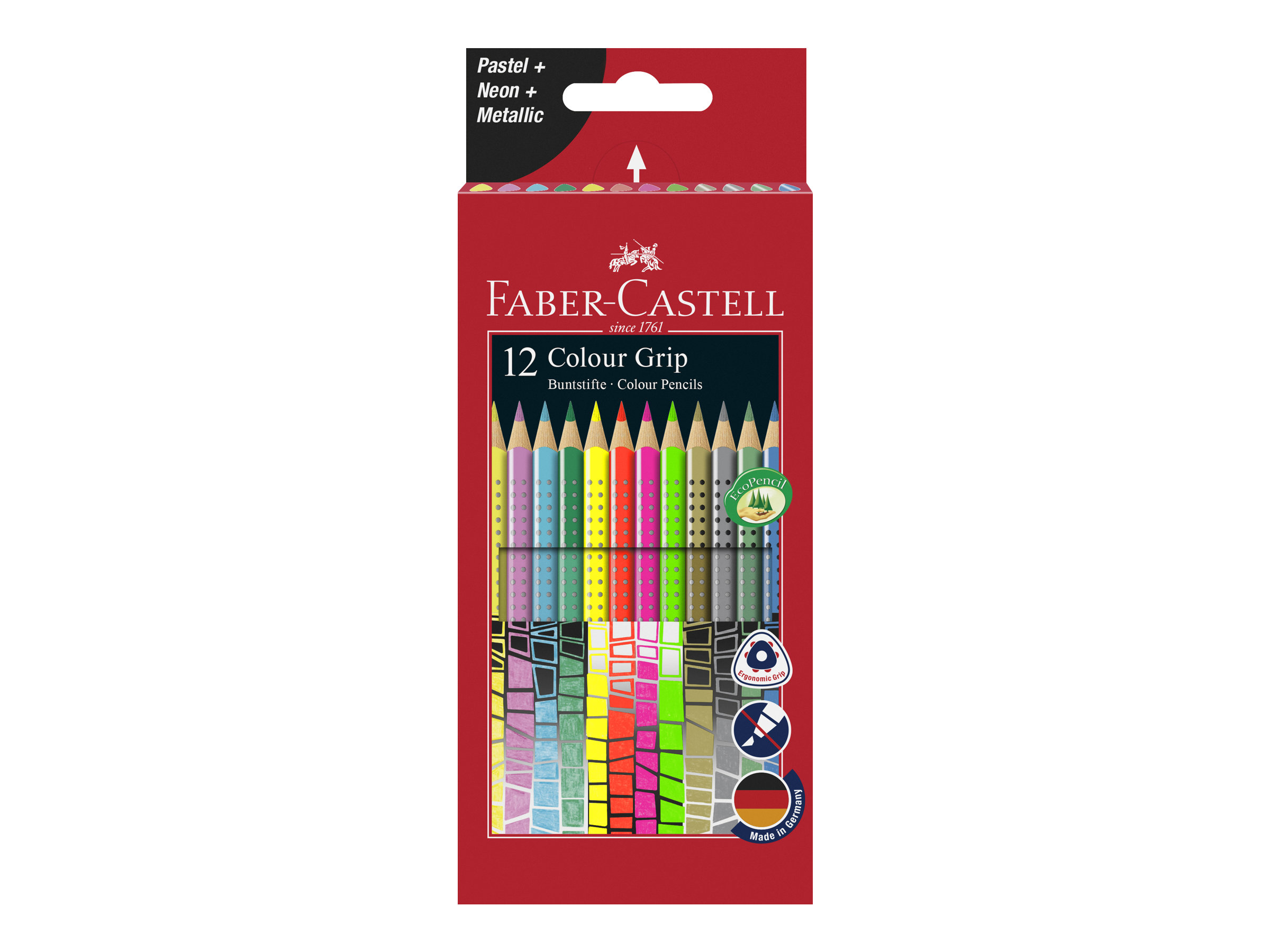 FABER-CASTELL Colour GRIP Buntstifte farbsortiert, 12 St. FABER-CASTELL Colour GRIP Buntstifte farbsortiert, 12 St.
