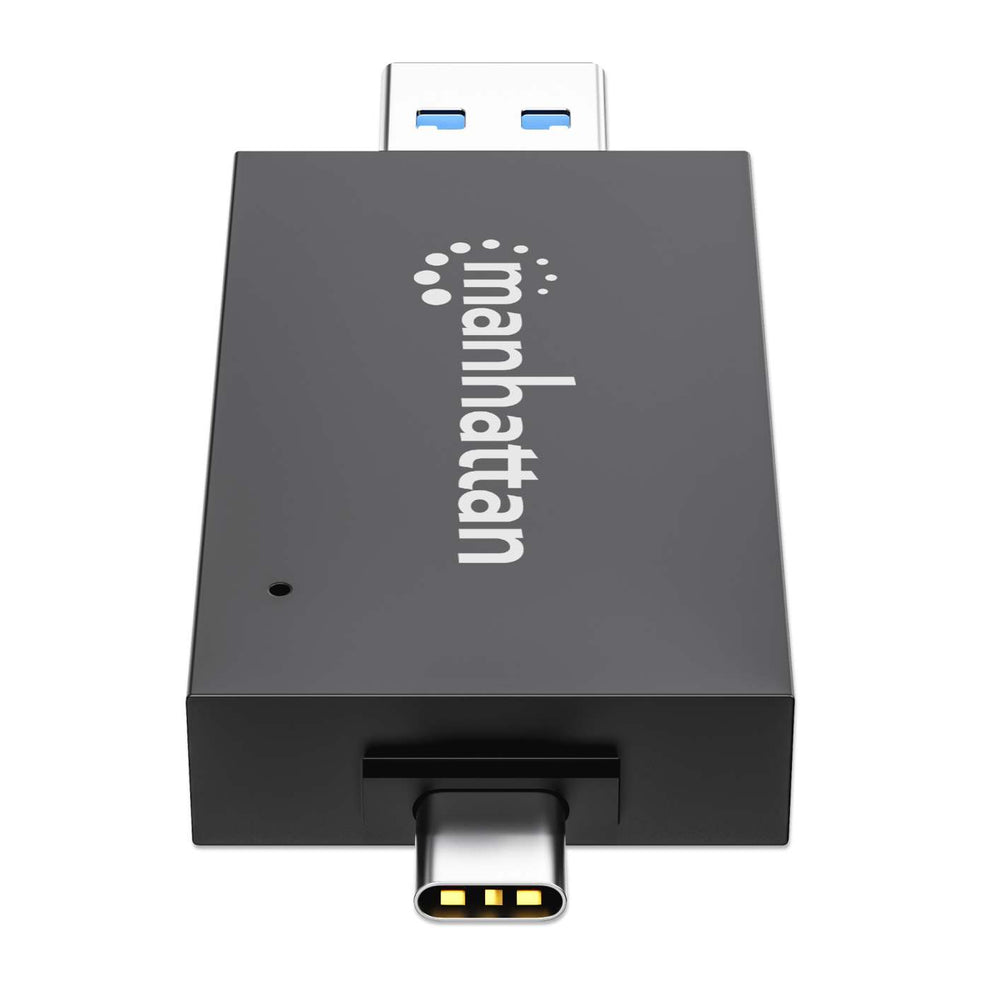 Manhattan SmartCard-Leser USB 3.2 Gen 1 Typ-C/-A microSD SD/MMC