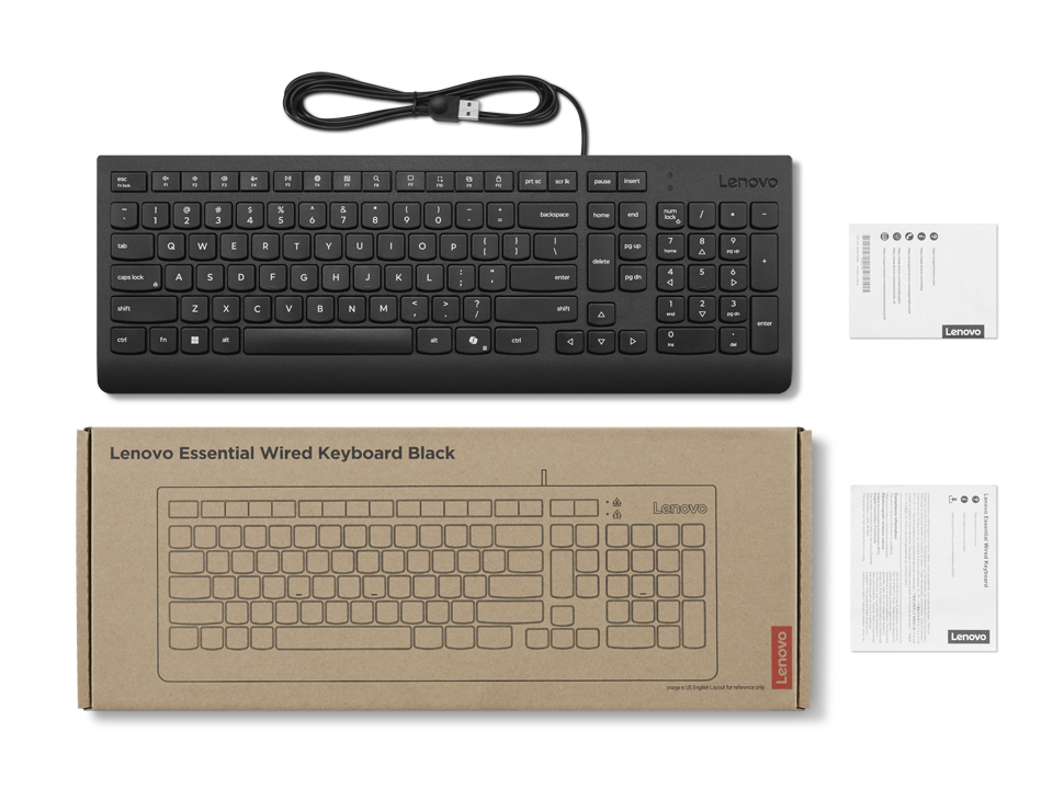 LENOVO Essential Wired Keyboard Black German 129