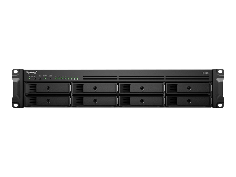 SYNOLOGY RS1221+ 8-Bay NAS-Rackmount AMD Ryzen V1500B 4-core 2.2 GHz 4GB DDR4 up to 32GB RJ-45 4x1GbE 2xUSB 3.2 1xeSATA SYNOLOGY RS1221+ 8-Bay NAS-Rackmount AMD Ryzen V1500B 4-core 2.2 GHz 4GB DDR4 up to 32GB RJ-45 4x1GbE 2xUSB 3.2 1xeSATA