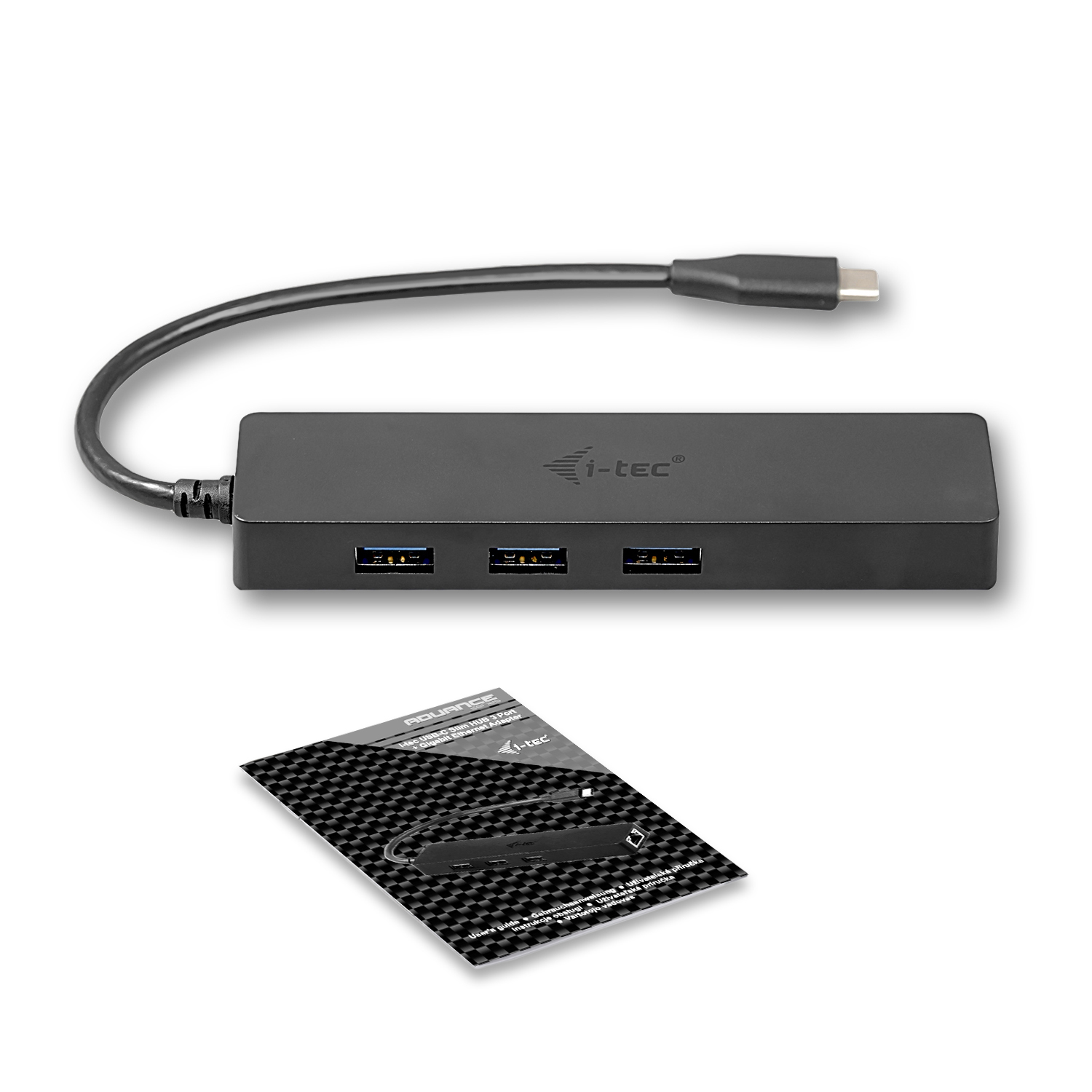 ITEC USB C Slim HUB 3 Port mit Gigabit Ethernet Adapter ideal fuer New Macbook Macbook Pro 2016 usw kompatible mit Thunderbolt 3