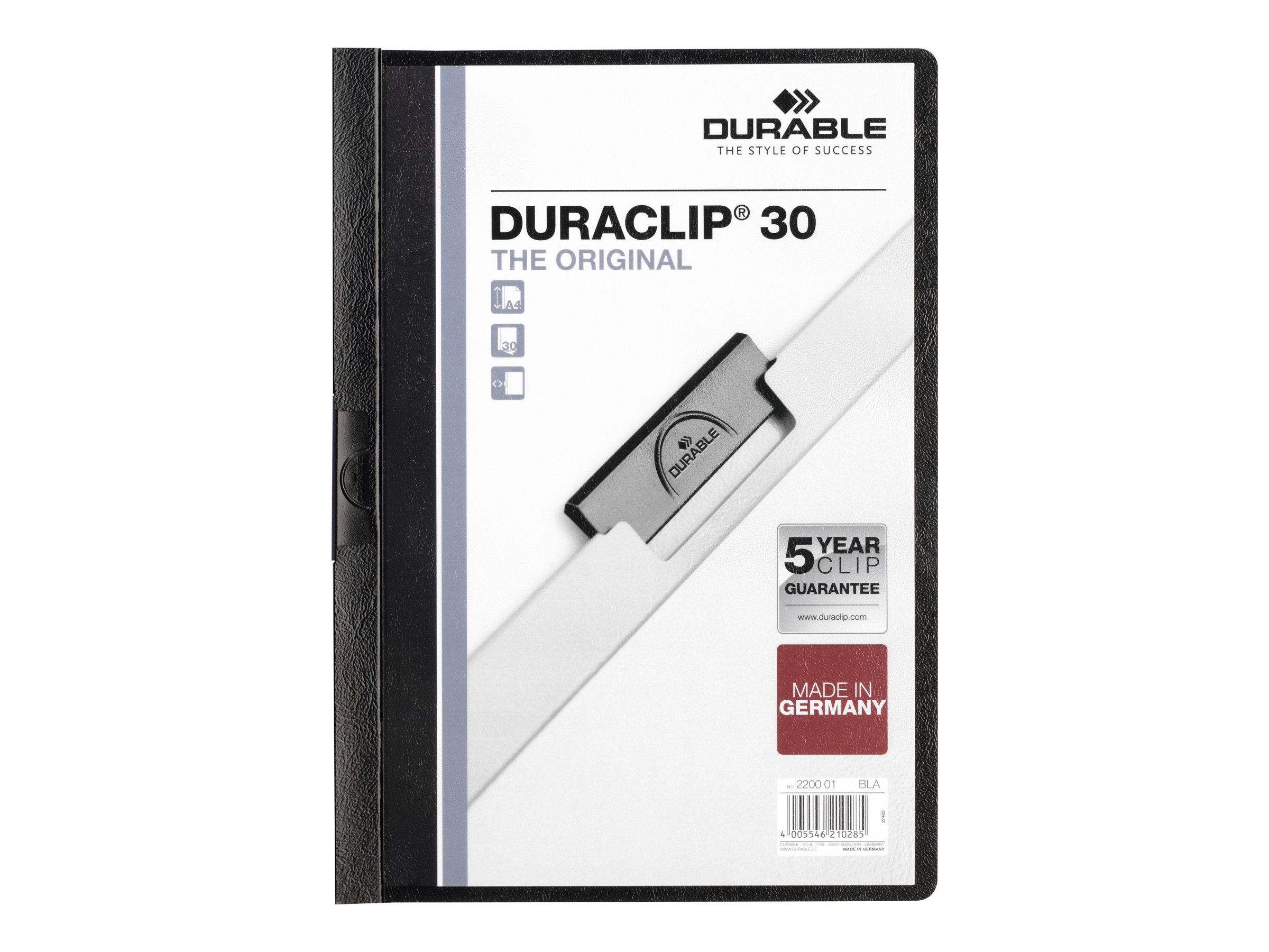 DURABLE Klemmhefter DURACLIP schwarz, 25 St