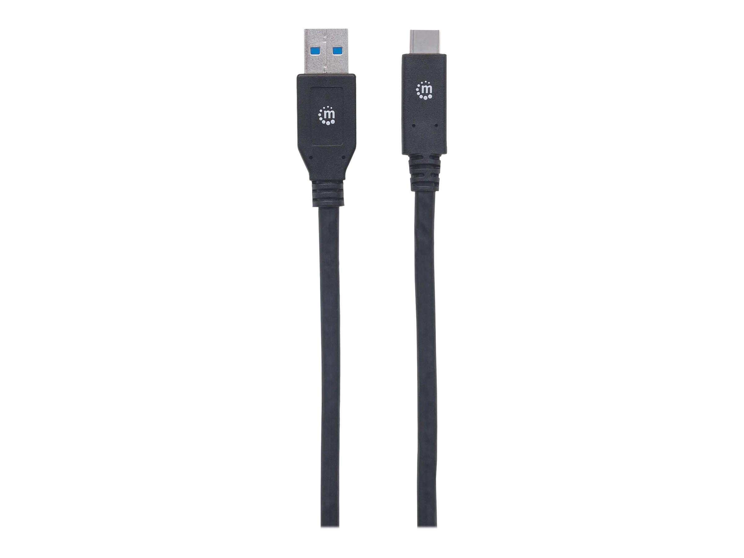 MANHATTAN USB 3.1 Typ C Gen1-Kabel 3m Typ C-Stecker auf Typ A-Stecker 5 Gbit/s schwarz
