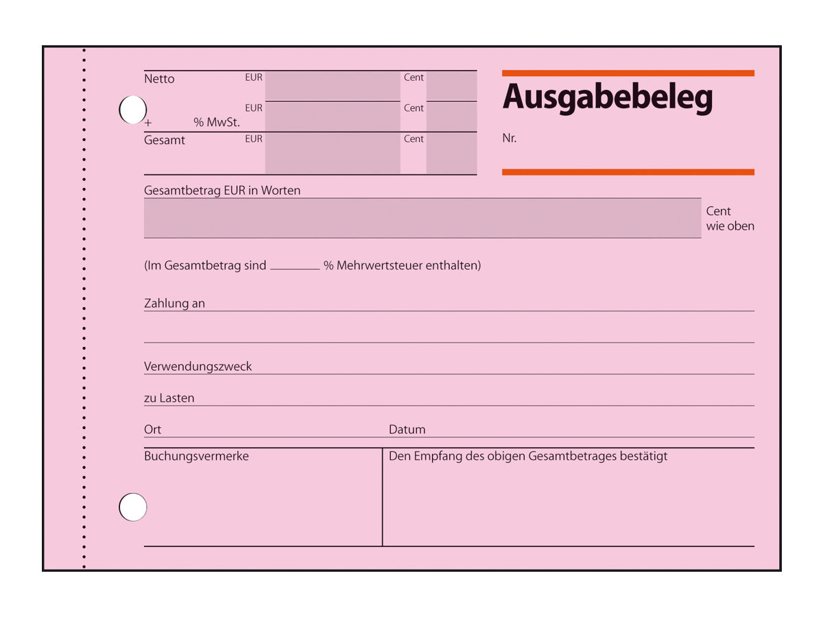 SIGEL Ausgabebeleg Formularbuch AG615 SIGEL Ausgabebeleg Formularbuch AG615