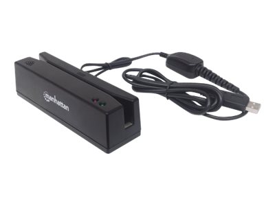 MANHATTAN Magnetkartenleser USB Drei Spuren Leser