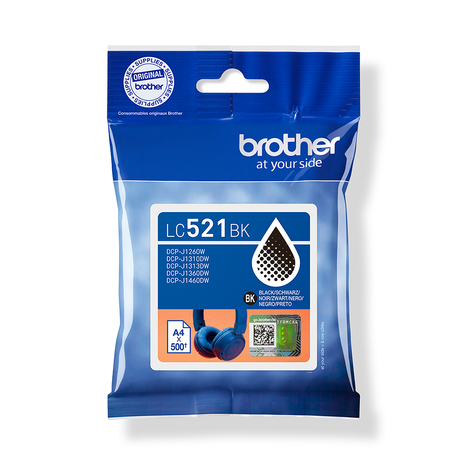 LC521BK BROTHER DCP Tinte black 500
