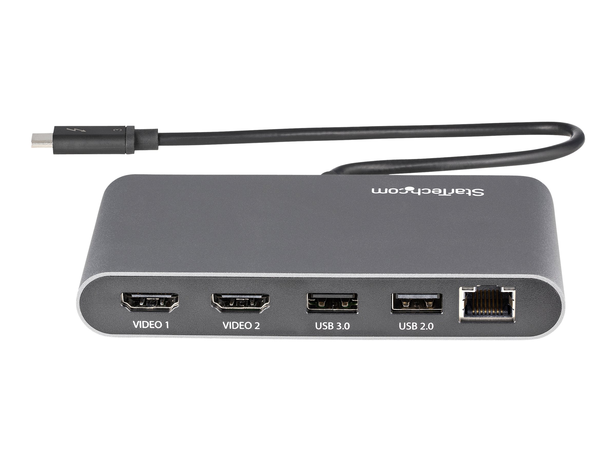 STARTECH.COM Thunderbolt 3 Mini Dock - Tragbare TB3-Dockingstation mit dual Monitoren und HDMI 4K 60Hz - GbE - Mac/Windows