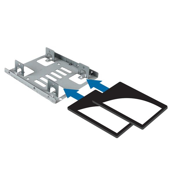 StarTech.com 2-fach-Festplatteneinbauschacht - 2 x 2.5-SSD/HDD auf 3.5