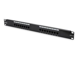 DIGITUS Patchpanel 1HE 16-Port Cat6 Class E ungeschirmt sw