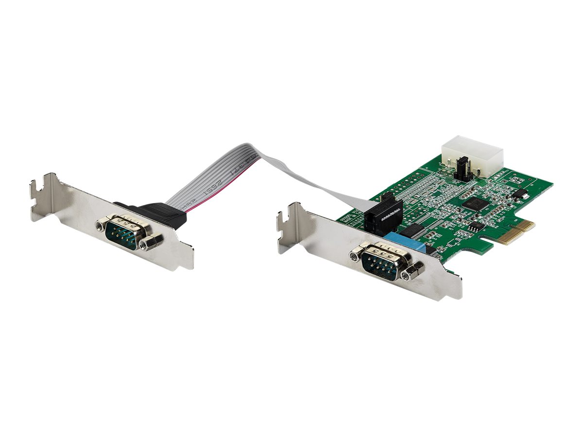 STARTECH.COM 2 Port Serielle Schnittstellenkarte PCIe mit 16950 UART - Serial Adapter - 921,4 Kbps - Windows und Linux