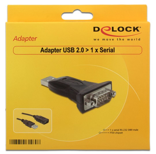 Delock Adapter USB 2.0 > 1 x Seriell