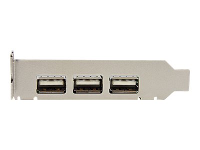 StarTech.com 4 Port USB 2.0 HighSpeed PCI Express Low Profile Schnittstellenkarte - 1 x USB 2.0 intern (Buchse) 3 x USB extern (Buchse) - USB-Adapter - PCIe - 4 Anschlüsse