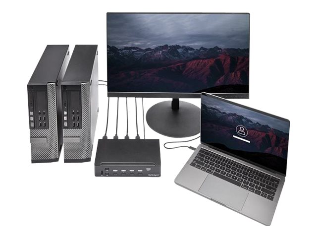 STARTECHCOM 4 Port HDMI KVM Switch HDMI KVM Umschalter mit USB 30 Hub 1080p