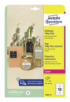 AVERY Zweckform HÃ¤ngeetiketten weiÃ 90,0 x 50,0 mm blanko, 100 St.