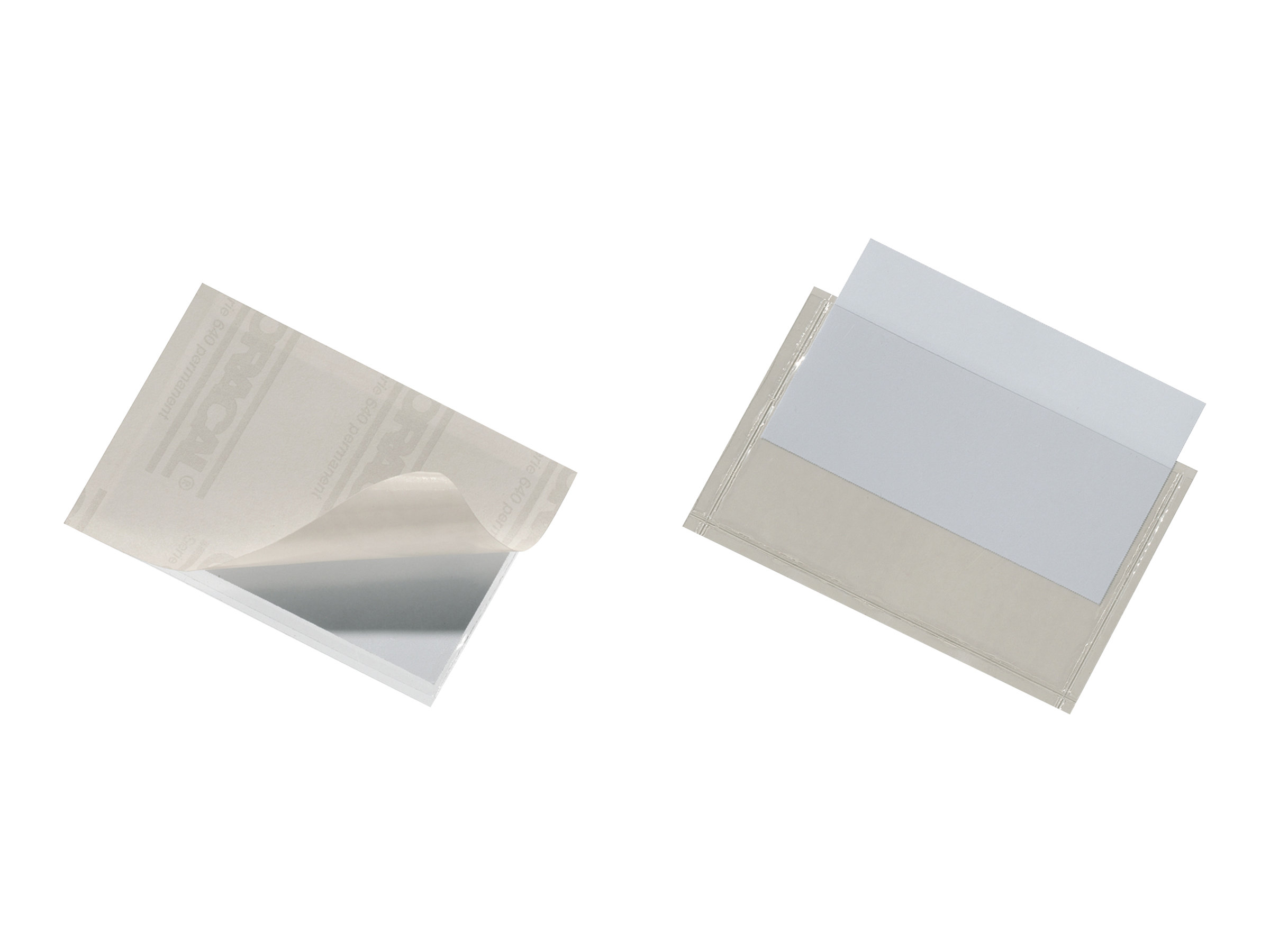 DURABLE Visitenkartentasche selbstklebend transparent, fuer 1 Visitenkarte, 100 St.