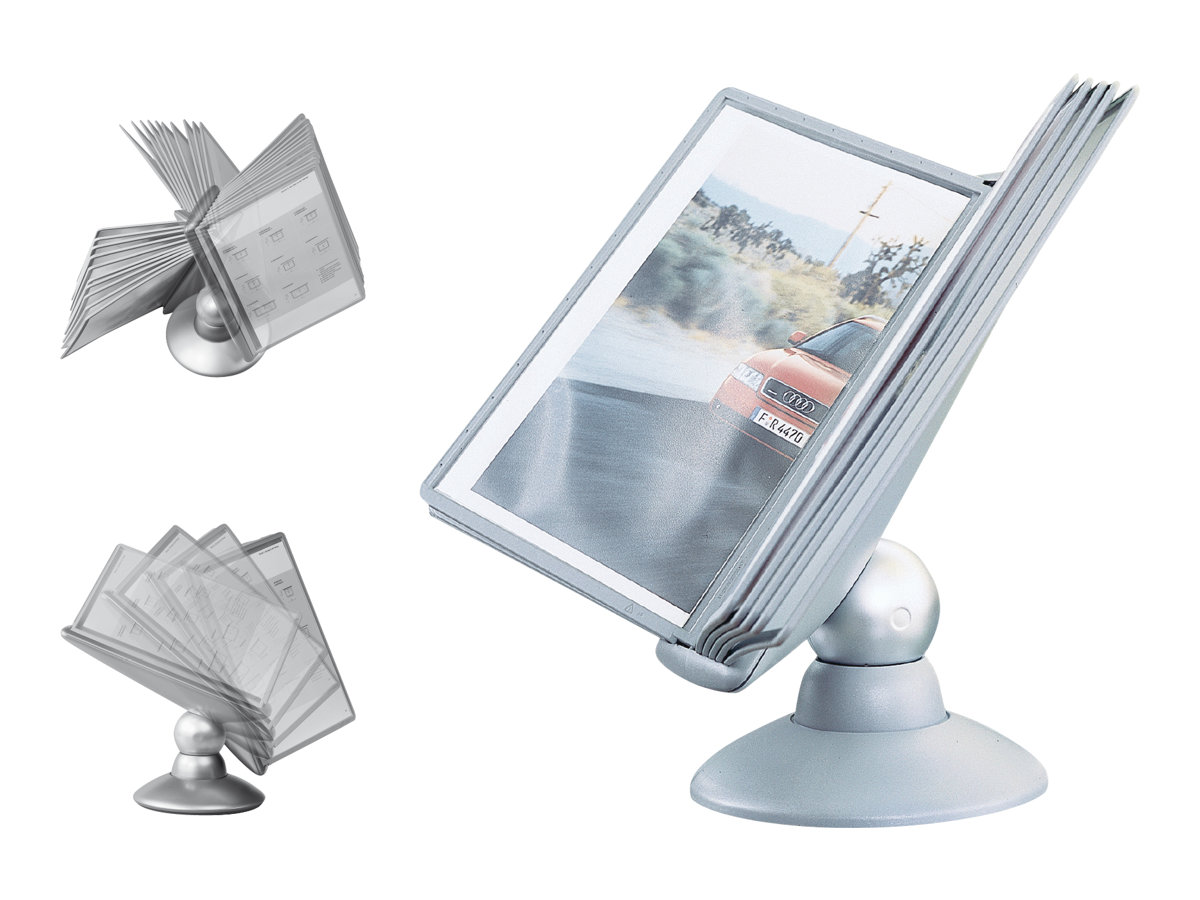 DURABLE Sichttafelsystem SHERPA motion komplett 558737 DIN A4 grau mit 10 St Sichttafeln, 1 St