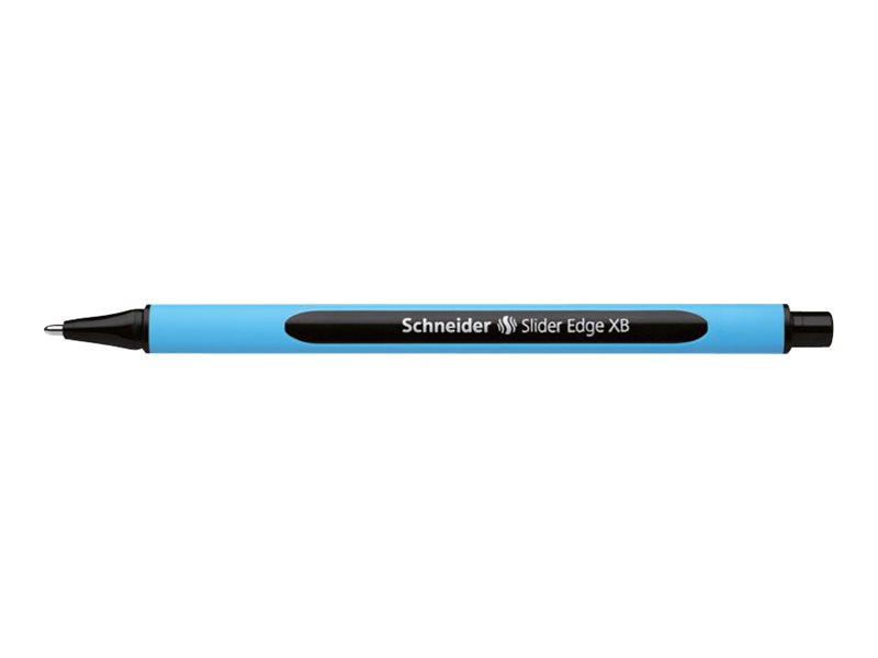 Schneider Kugelschreiber Slider Edge hellblauschwarz, Schreibfarbe schwarz, 10 St