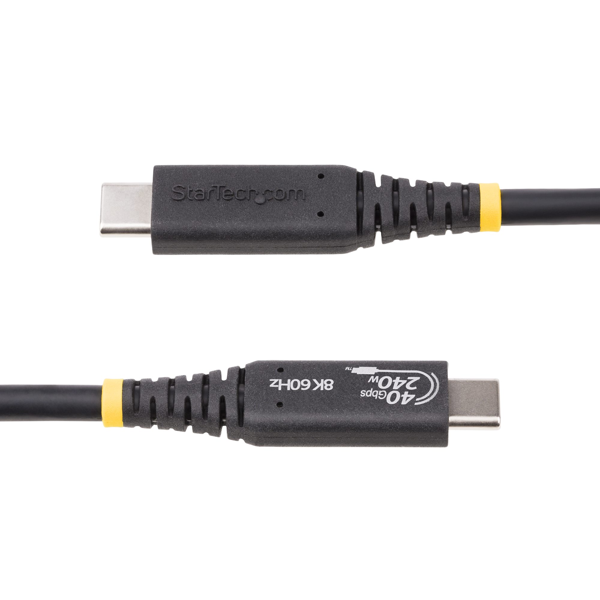 STARTECHCOM 50cm USB4 Kabel USBIF Zertifiziertes USBC Kabel 40Gbps 240W PD 31 EPR 8K60Hz USBC MonitorLadekabel