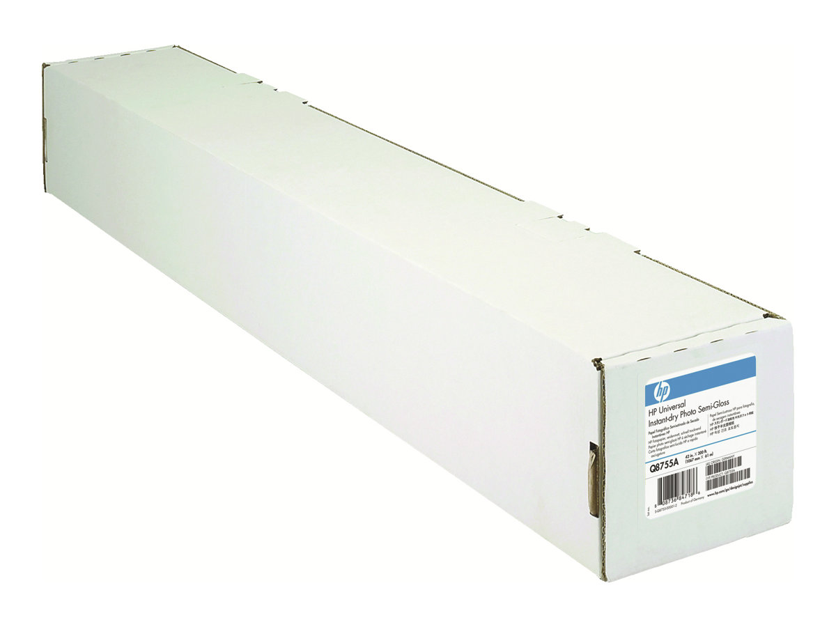 HP Universal instant-dry semi-gloss photo paper inkjet 190g/m2 1067mm x 61m 1 roll 1-pack HP Universal instant-dry semi-gloss photo paper inkjet 190g/m2 1067mm x 61m 1 roll 1-pack