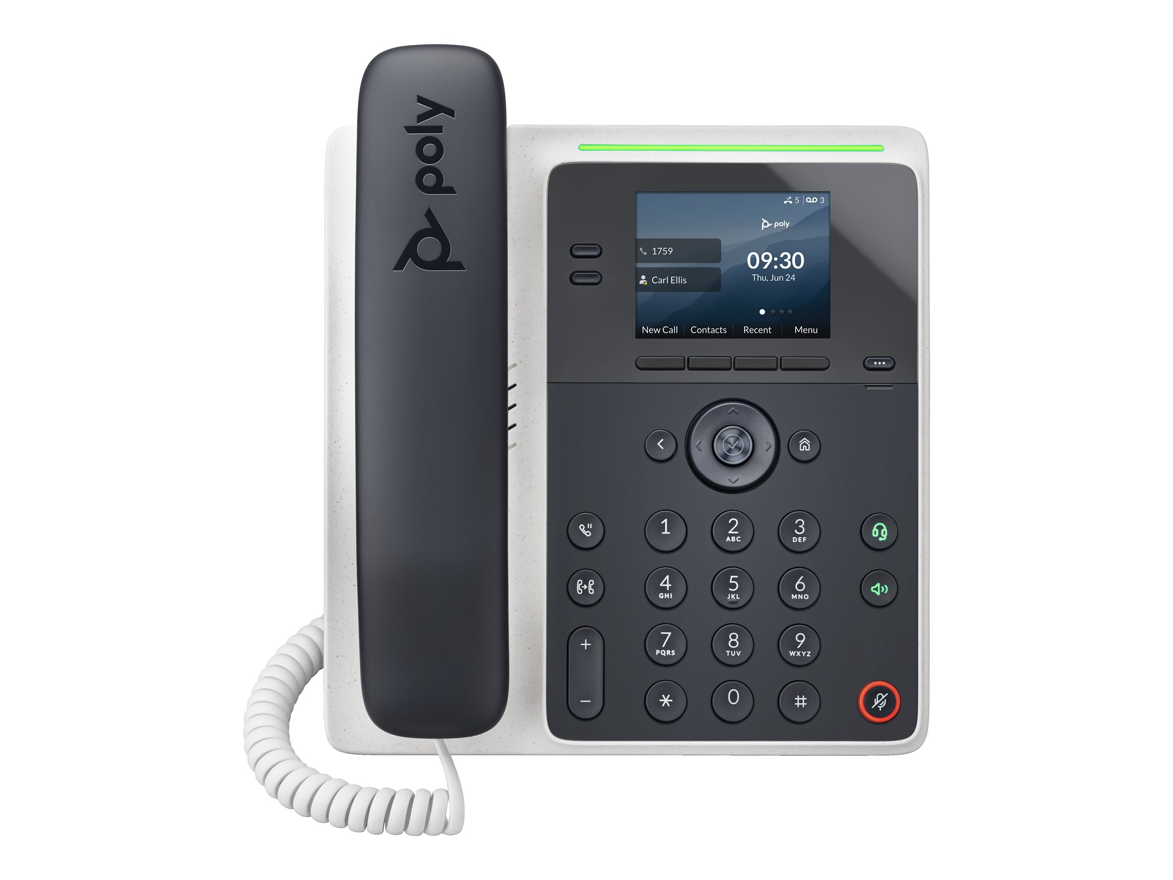 Poly Edge E100 VoIP-Telefon Rufnummernanzeige