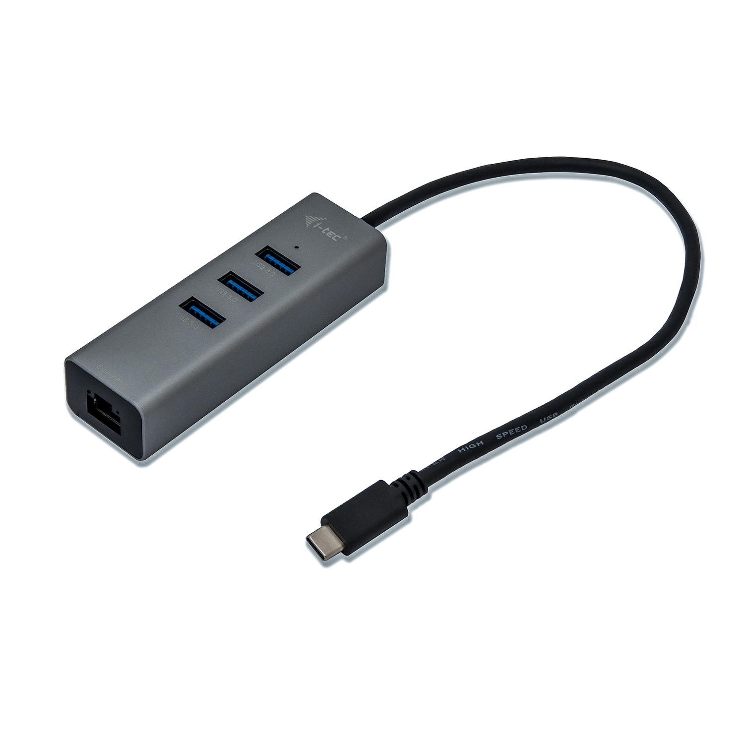 ITEC USBC Metal 3Port HUB mit Gigabit Ethernet Adapter 1x USBC auf RJ45 3x USB 30 Port LEDAnzeige kompatible mit TB 3