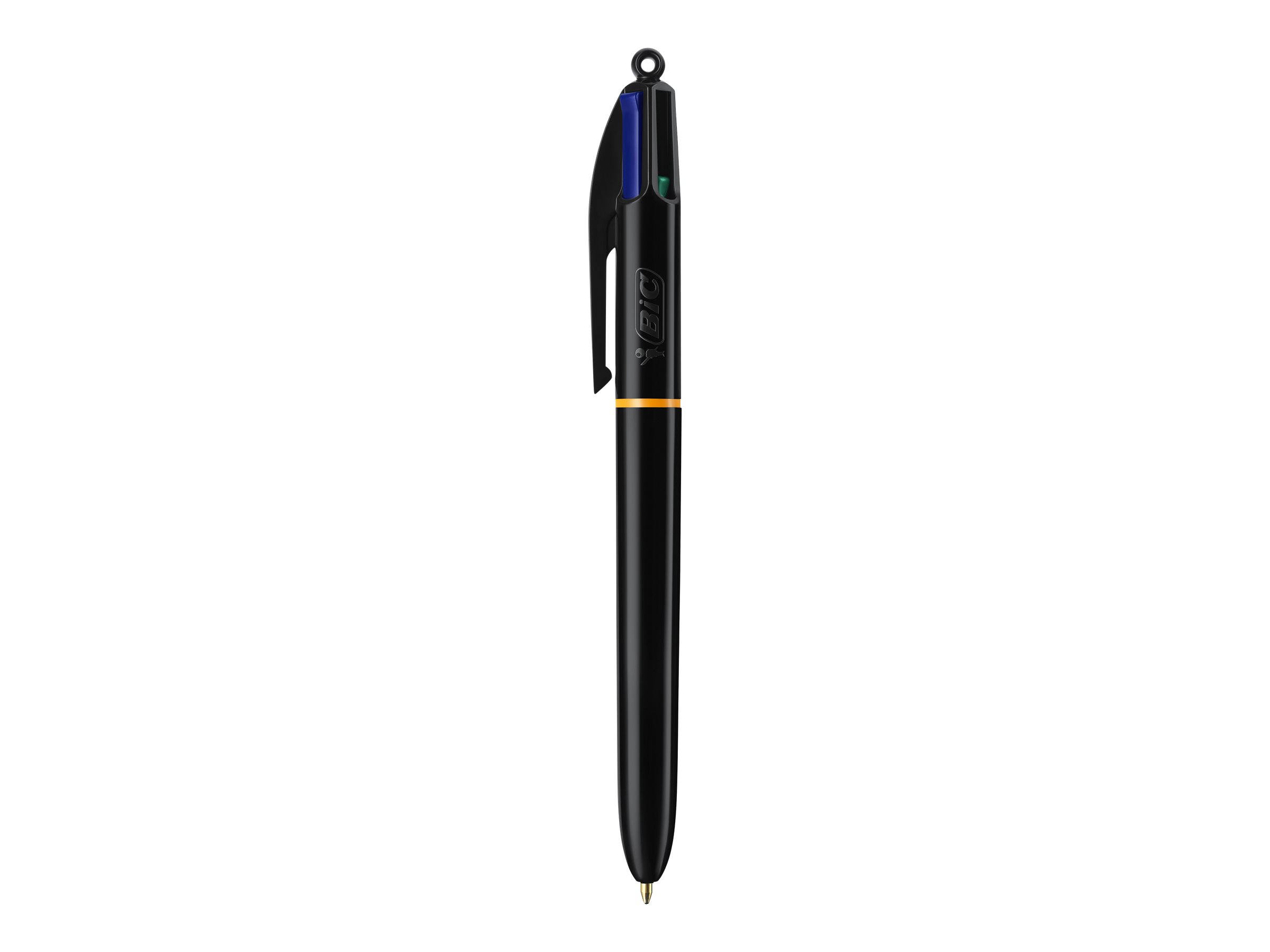 BIC 4-Farben-Kugelschreiber 4 Colours PRO schwarz/orange, Schreibfarbe: blau, rot, schwarz, grÃ¼n, 1 St.