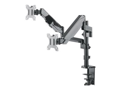MANHATTAN Tischhalterung mit Gasdruckfeder und Kugelgelenk fuer zwei Monitore von 48,18-81,28cm 17Z-32Z und bis zu 8kg pro Arm