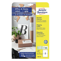 20 AVERY Zweckform Versandetiketten 7168-10 weiss 199,6 x 143,5 mm 20 AVERY Zweckform Versandetiketten 7168-10 weiss 199,6 x 143,5 mm