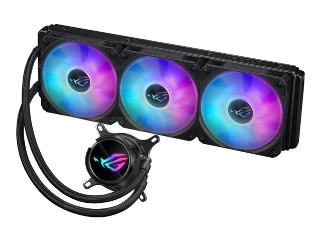 ASUS ROG Strix LC III 360 ARGB allinone CPU liquid cooler with 360 rotatable water block Premium ROG ARGB fans